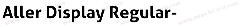 Aller Display Regular字体转换